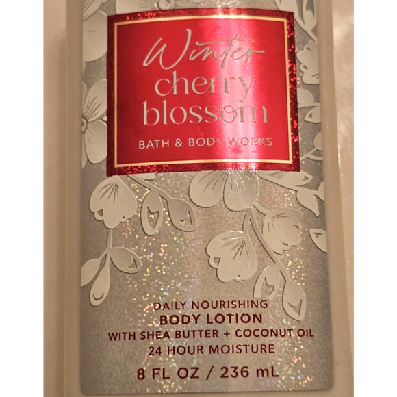 Bath & Body Works Winter Cherry Blossom Daily Nourishing Body Lotion 8 oz0 - Picture 6 of 6
